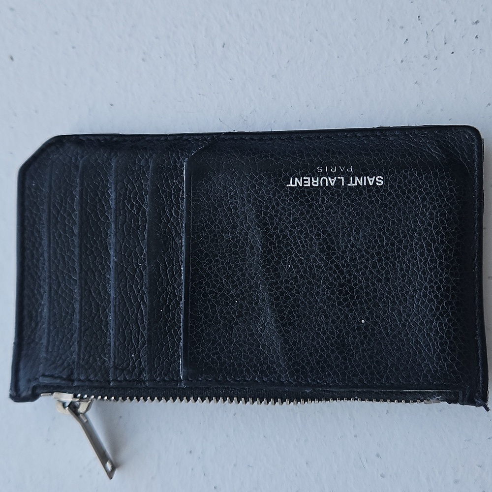 Saint Laurent Black Leather Card Holder - Picture 2 of 3